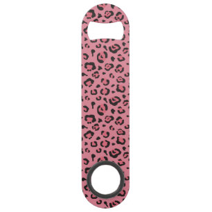 Illustratie van het roze leopard-dier speed flessenopener
