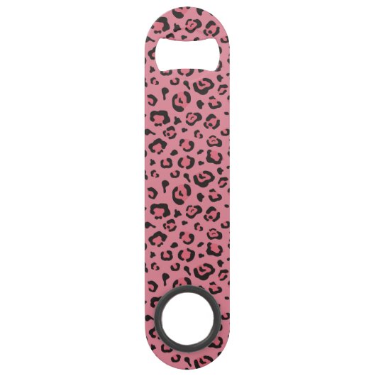 Illustratie van het roze leopard-dier speed flessenopener (Voorkant)