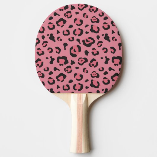 Illustratie van het roze leopard-dier tafeltennisbatje (Voorkant)