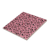 Illustratie van het roze leopard-dier tegeltje (Zijkant)