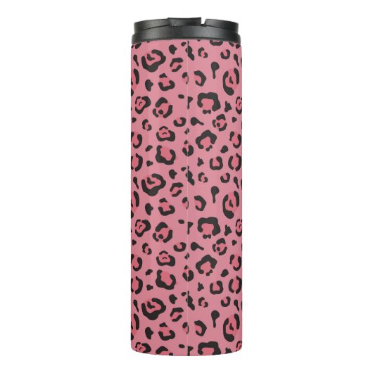 Illustratie van het roze leopard-dier thermosbeker (Achterkant)