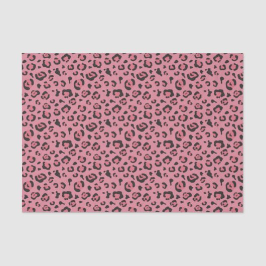 Illustratie van het roze leopard-dier tissuepapier (Voorkant)