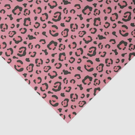Illustratie van het roze leopard-dier tissuepapier (Detail)