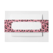 Illustratie van het roze leopard-dier uitnodigingen wikkel (Voorkant Voorbeeld)