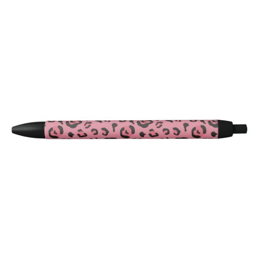 Illustratie van het roze leopard-dier zwarte inkt pen (Voorkant)
