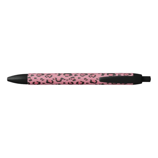 Illustratie van het roze leopard-dier zwarte inkt pen (Achterkant)