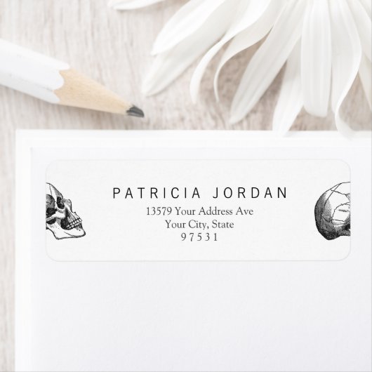  illustratie van het schedelprofiel etiket (Insitu)