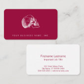 illustratie van het schedelprofiel visitekaartje (Voorkant / Achterkant)