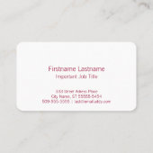 illustratie van het schedelprofiel visitekaartje (Achterkant)