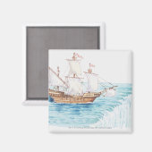 Illustratie van het schip dat de rand van de water magneet (Voorkant / Achterkant)