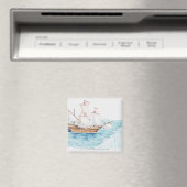 Illustratie van het schip dat de rand van de water magneet (Insitu (Vaatwasser))