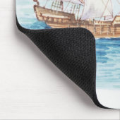 Illustratie van het schip dat de rand van de water muismat (Hoek)