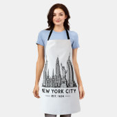 Illustratie van het silhouet van New York met het  Schort (Gedragen)
