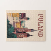 Illustratie van het silhouet van Polen Reis Kunst Legpuzzel (Horizontaal)