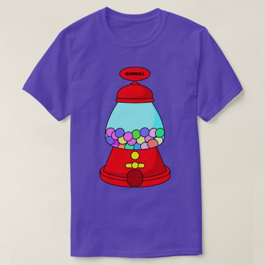 Illustratie van het Snoep van de gumball Machine T-shirt (Design voorkant)