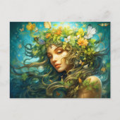 Illustratie van het sterrenbeeld Maagd Briefkaart (Voorkant)