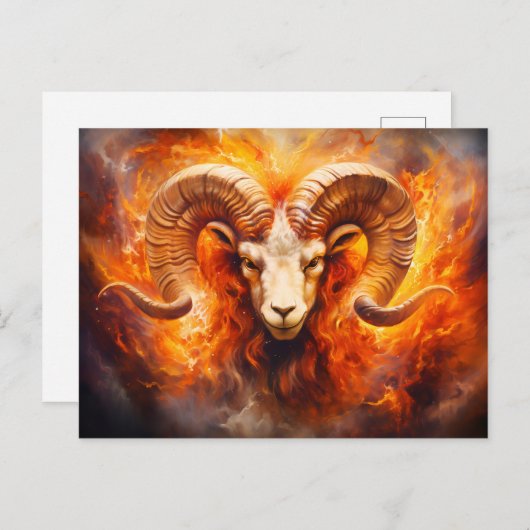 Illustratie van het sterrenbeeld Ram Briefkaart (Voorkant / Achterkant)