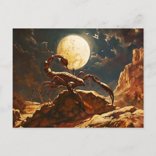 Illustratie van het sterrenbeeld Schorpioen Briefkaart (Voorkant)