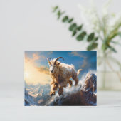 Illustratie van het sterrenbeeld Steenbok Briefkaart (Staand voorkant)