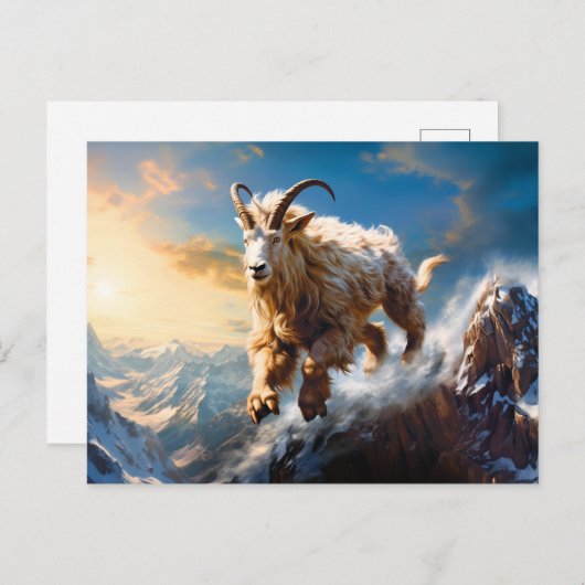 Illustratie van het sterrenbeeld Steenbok Briefkaart (Voorkant / Achterkant)