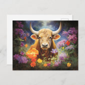 Illustratie van het sterrenbeeld Stier Briefkaart (Voorkant / Achterkant)