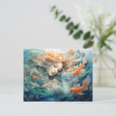 Illustratie van het sterrenbeeld Vissen Briefkaart (Staand voorkant)