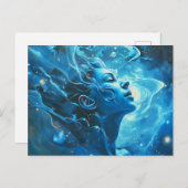 Illustratie van het sterrenbeeld Waterman Briefkaart (Voorkant / Achterkant)