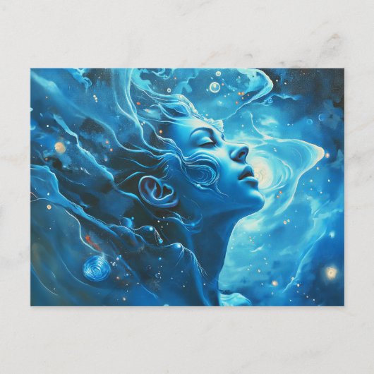 Illustratie van het sterrenbeeld Waterman Briefkaart (Voorkant)