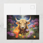 Illustratie van het Stier sterrenbeeld Briefkaart (Voorkant / Achterkant)