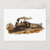  illustratie van het stoomtreinlandschap briefkaart (Voorkant)