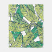 illustratie van het tropische eilandblad/ fleece deken (Voorkant)