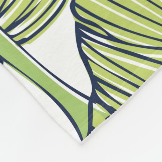 illustratie van het tropische eilandblad/ fleece deken (Hoek)