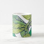 illustratie van het tropische eilandblad/ koffiemok (Center)