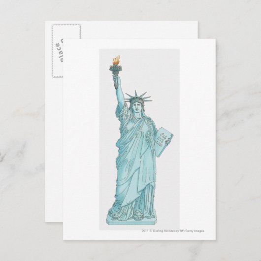 Illustratie van het Vrijheidsbeeld Briefkaart (Voorkant / Achterkant)