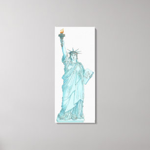Illustratie van het Vrijheidsbeeld Canvas Afdruk