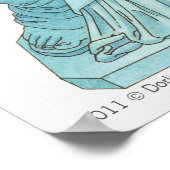 Illustratie van het Vrijheidsbeeld Poster (Hoek)