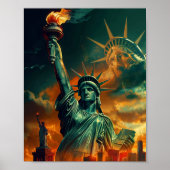 Illustratie van het Vrijheidsbeeld Poster (Voorkant)