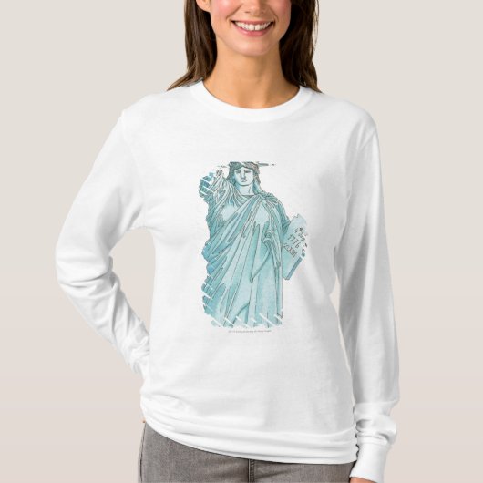 Illustratie van het Vrijheidsbeeld T-shirt (Voorkant)