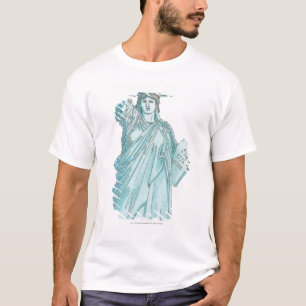 Illustratie van het Vrijheidsbeeld T-shirt