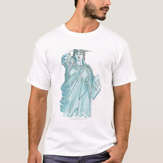 Illustratie van het Vrijheidsbeeld T-shirt (Voorkant)