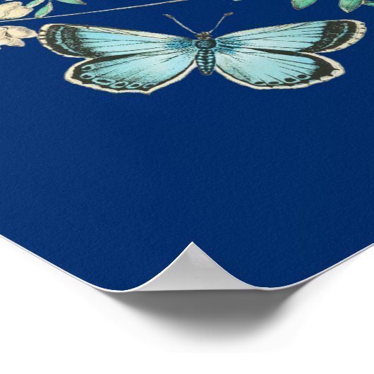  illustratie van het wild - vlindertuin poster (Hoek)