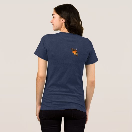  illustratie van het wild - vlindertuin Tri-Blend shirt (Achterkant volledig)