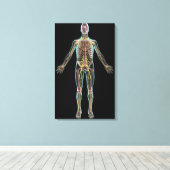 Illustratie van het zenuwstelsel canvas afdruk (Insitu (Houten vloer))