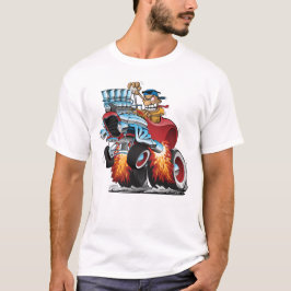 Illustratie van Highboy Hot Rod Race Cartoon T-shirt