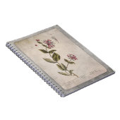 illustratie van Honeysuckle met textiel Notitieboek (Rechterzijde)