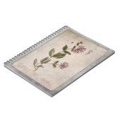 illustratie van Honeysuckle met textiel Notitieboek (Linkerzijde)