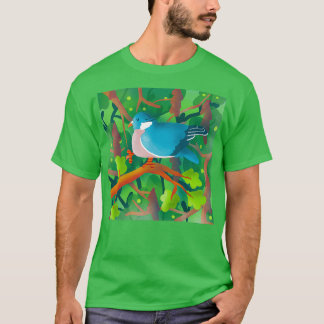 Illustratie van houten duif t-shirt