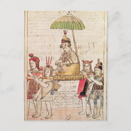 Illustratie van Huascar Inca Briefkaart (Voorkant)