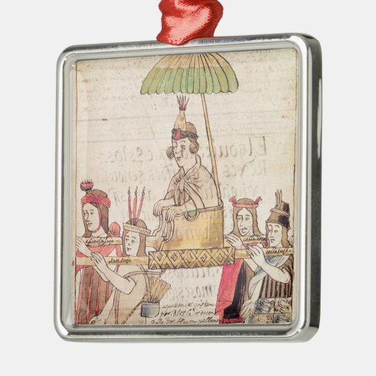 Illustratie van Huascar Inca Metalen Ornament (Links)