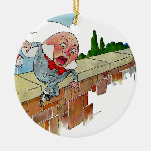 Illustratie van  "Humpty Dumpty Nursery Rhyme" Keramisch Ornament (Voorkant)